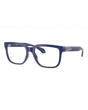 Versace Eyeglasses Square Full Rim, Frame And Clear Demo Lenses Lens Ve3377U5450 - Blue