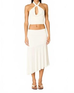 Nia Loucia Halter Top - White