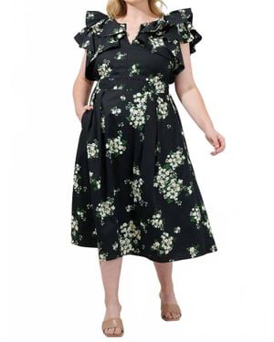 Sugarlips Emery Floral Tie Midi Dress - Multicolor