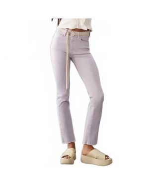 Edwin Bree Mid Rise Straight Crop Jean - Purple
