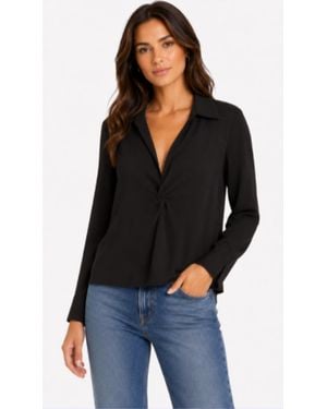 Drew Donna Twist Front Shirt - Black