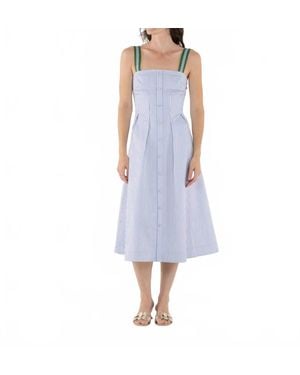 Emily Mccarthy Constance Midi Dress - Blue