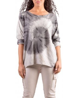 Gigi Moda Pippa Tie Dye Shirt - Gray