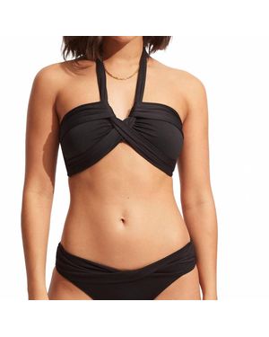 Seafolly Collective Halter Bandeau Bikini Top - Black