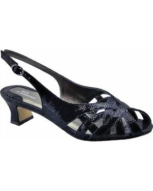 Ros Hommerson Pearl Heel Strap Pump - Black