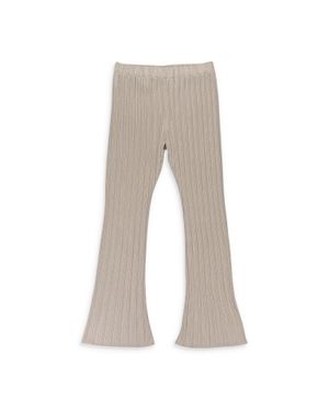 CALLIPYGIAN Lurex Crinkle Champagne Straight Pants - Gray
