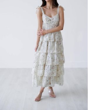 Storia Grace Dress With Voluminous Skirt - Gray