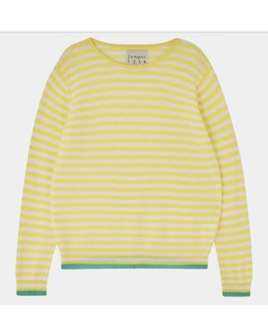 Jumper 1234 Tipped Little Stripe Crew - Yellow