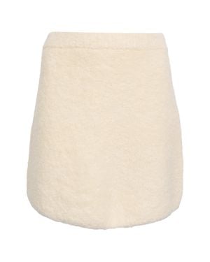Ba&sh Fur-Accent Mini Skirt - Natural