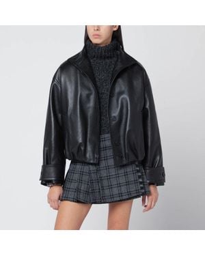 DURAZZI MILANO Leather Bomber - Black