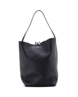 The Row N/S Park Tote Leather Medium - Black