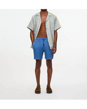 Oas Coronet Porto Waffle Shorts - Blue