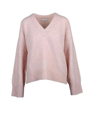 Ballantyne Relaxed V-Neck Pullover - Pink