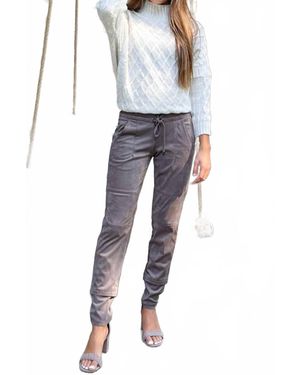 RAFFAELLO ROSSI Candice Faux Suede Jogger - Gray