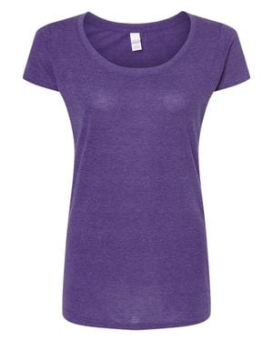 Tultex Poly-Rich Scoop Neck T-Shirt - Purple