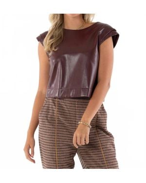 Emily Mccarthy Hatti Cropped Tank - Brown