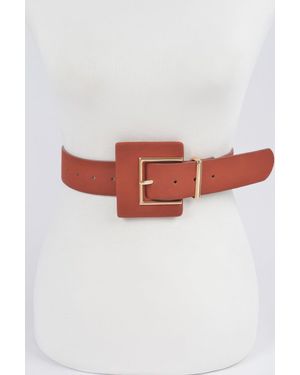Fashnzfab Faux Suede Belt - Red