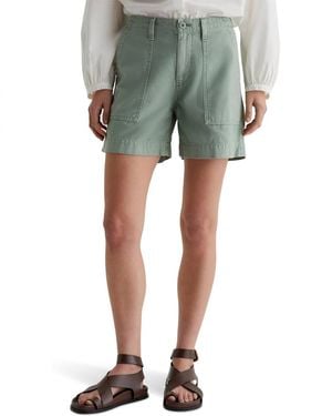 AG Jeans Rosa Mid Rise Utility Shorts - Green