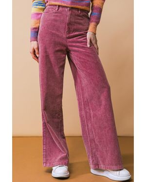 TRUEDAMES How Dare You Corduroy Pants - Pink