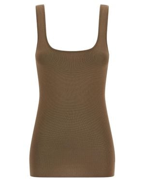 Entire studios Viscose Sleeveles T-Shirt - Brown