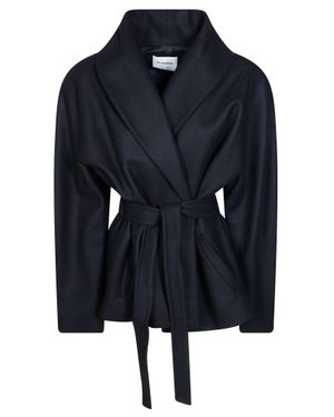 ANDAMANE Belted Padded Jacket - Blue