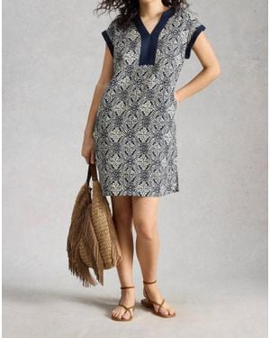 White Stuff Jilly Linen Sleeveless Dress - Gray