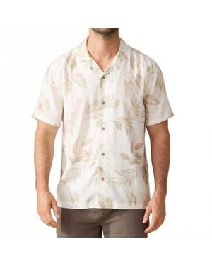Flag & Anthem Parsons Leaf Print Camp Collar Shirt - White