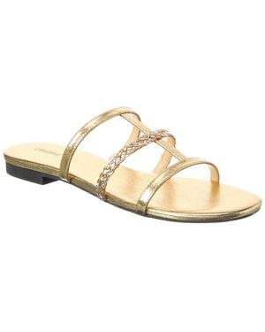 L'Agence Hennie Caged Leather Sandal - Metallic