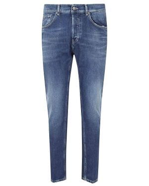 Dondup Medium Dian Tapered Leg Skinny Pants - Blue