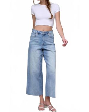 Hidden Jeans Nori Cropped Wide Leg Pant - Blue