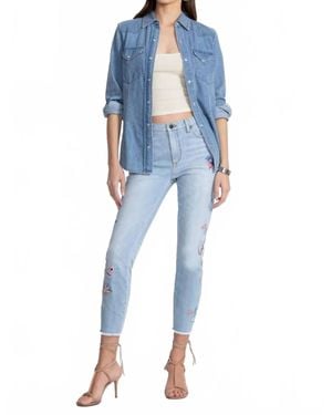 Johnny Was Cropped Skinny Jean - Blue