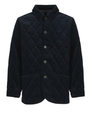 Polo Ralph Lauren Quilted Velvet Shirt Jacket - Black