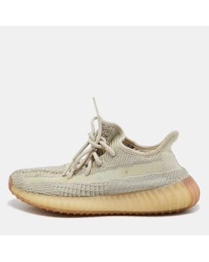 Yeezy Knit Fabric Boost 350 V2 Citrin Sneakers Size 371/3 - Natural