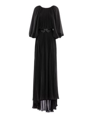 Saiid Kobeisy Pleated Long Dress - Black