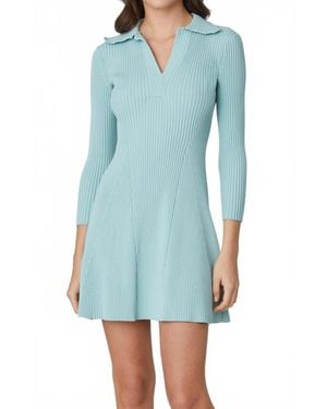 Shoshanna Robin Knit Mini Dress - Blue