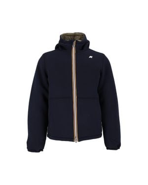 K-Way Jack Spacer Nylon Double Corto Reversible Hooded Jacket - Blue