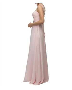 Dancing Queen Illusion Chiffon A-Line Maxi Dress - Purple