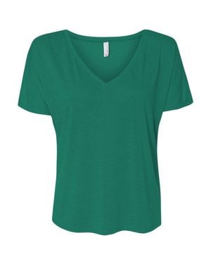 Bella Canvas Slouchy V-Neck Tee - Green