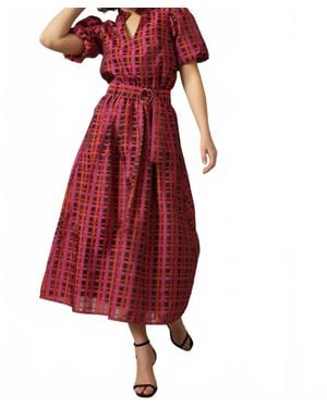 Emily Lovelock Aida Plaid Blouse - Red