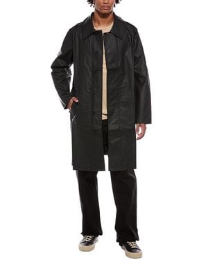 RTA Pluto Linen-Blend Trench Coat - Black