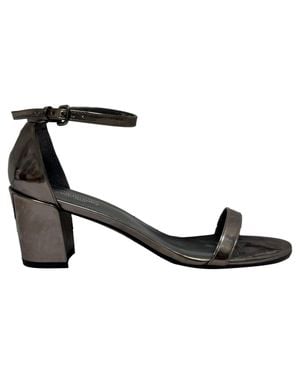Stuart Weitzman Metallicsimple Chorus Ankle Strap Sandals - Black