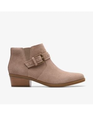 Clarks Danyelle Wish Light Taupe Suede - Brown