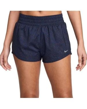 Nike One Shorts Dri-Fit Mid Rise 3" Inseam Brief-Lined Srt713 - Blue