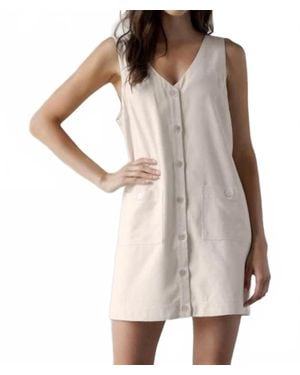 Storia Cool Impression Button Mini Dress - White