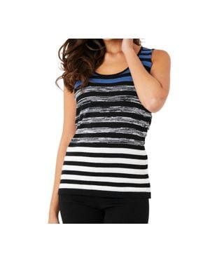 French Kyss Stripe Tank Top - Black