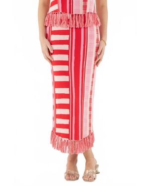 Emily Mccarthy Capri Knit Skirt - Red