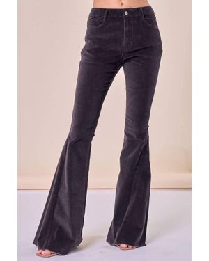 Saints & Hearts Corduroy Bellbottoms Pants - Blue