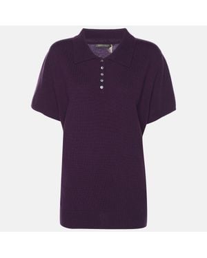 Marina Rinaldi Cashmere Short Sleeve Sweatshirt - Purple