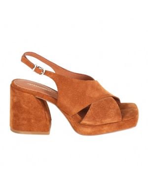INTENTIONALLY ______ Siren Slingback Heels - Brown