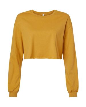 Bella Canvas Fwd Fashion Crop Long Sleeve Tee - Yellow